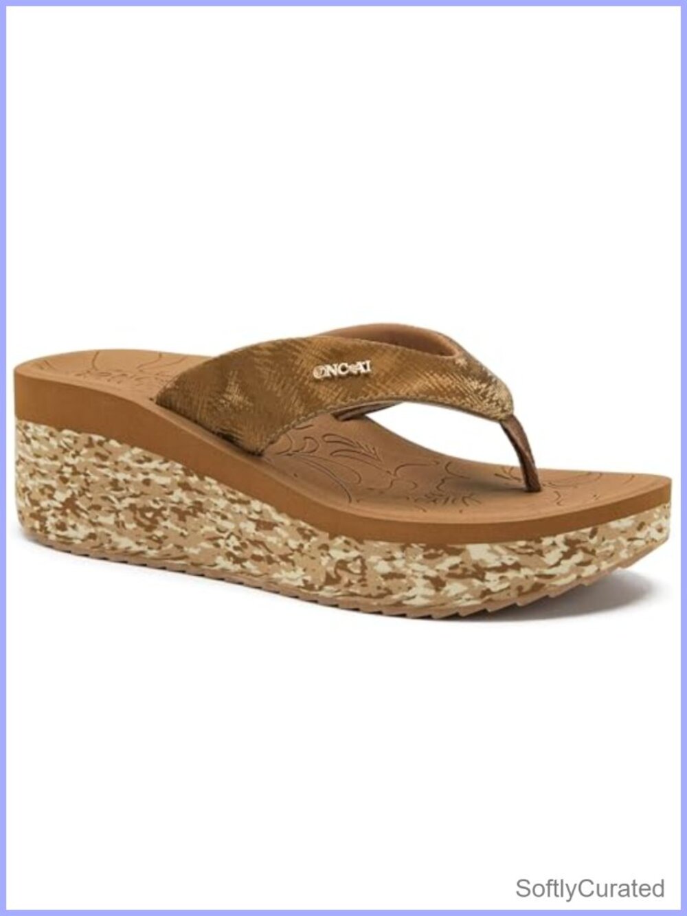 Platform Flip Flops Chunky Wedge Sandals Comfortable Cushion Slip On Walking